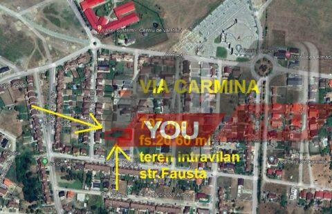 Teren intravilan 797 mp Via Carmina, Vladimirescu, str.Fausta 70 euro/mp-56500 euro